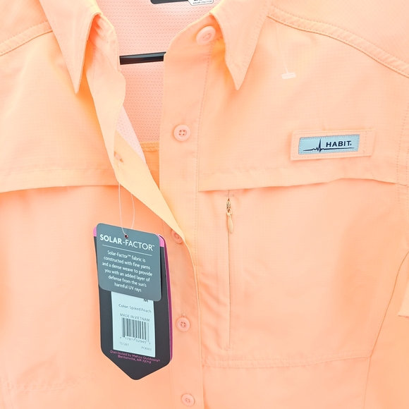 Habitat Women's Peach Button Down Shirt - Picture 3 of 5